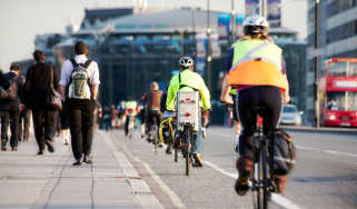 Cyclists and pedestrians